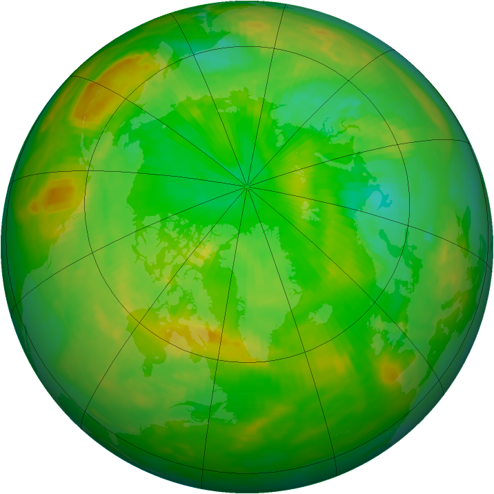 Arctic ozone map for 12 July 1982